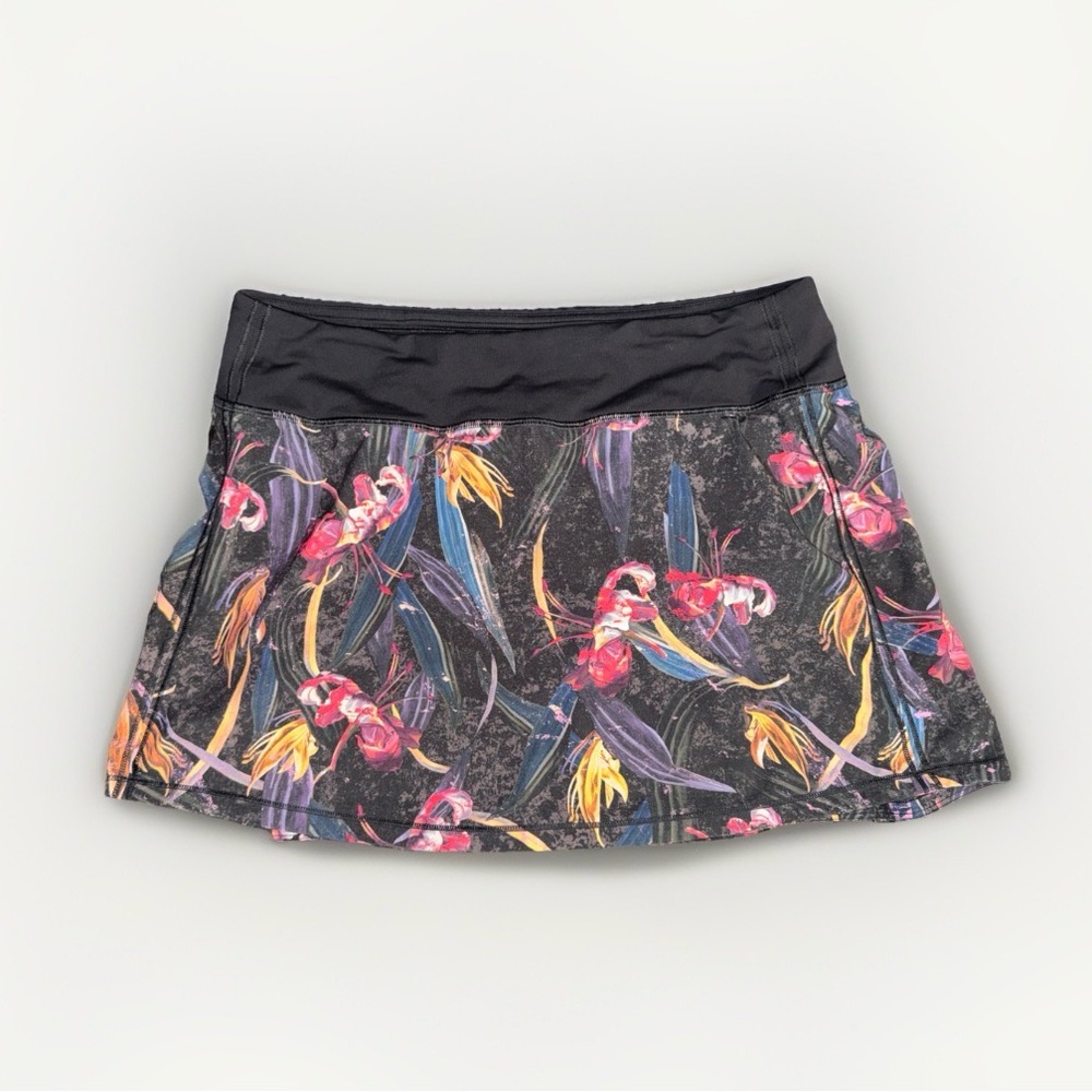 Floral Black Skirt